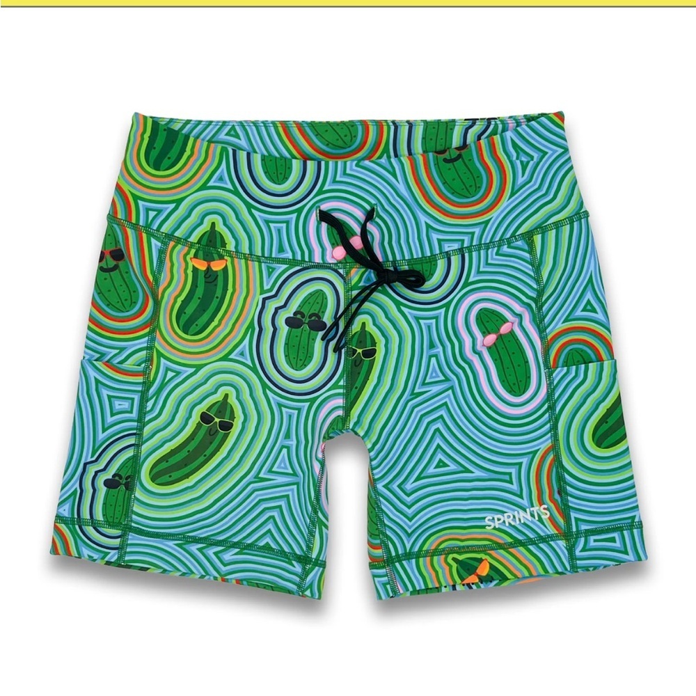 Sprints flexion 5in Compression Shorts Pickle Power Size XS